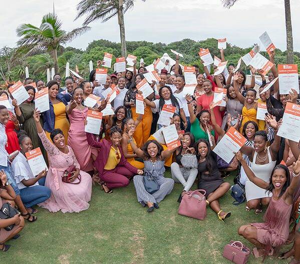 Graduates from the 2019 MRP Foundation Production Programme and Introduction to Retailing Programme celebrate being prepared for Retail and Supply Chain employment opportunities